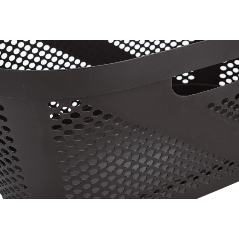 40L Laundry Basket, Clothes Hamper, Ventilated, Plastic, 23"L x 14.5"W x 10.5"H, Brown