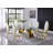 Glass Top Double Pedestal Dining Set-53729314-53945291-53729319