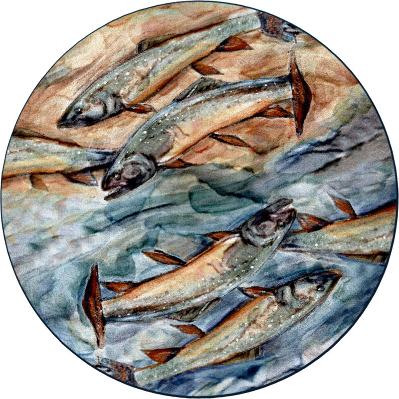 Derval Indoor Rug, Round 7'7"