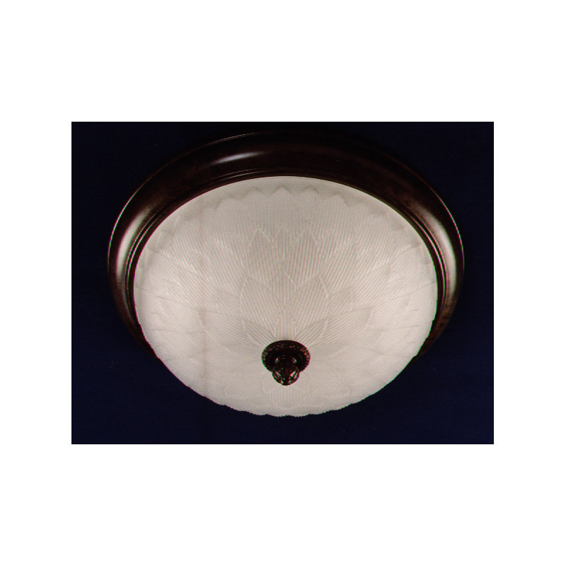 Iserman Glass Flush Mount, Painted Rust Antique Bronze