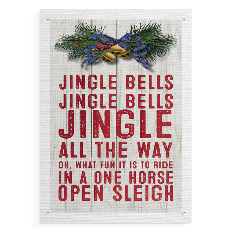 Jingle All The Way - Impression sur toile seulement - NON-CADRE, H 27 po x l 18 po