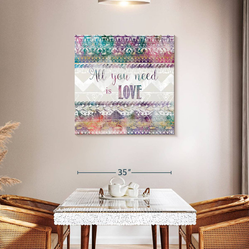 Boho Love, 36" H x 36" W