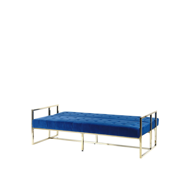 Ballou 3 Seater Velvet Sleeper, Blue