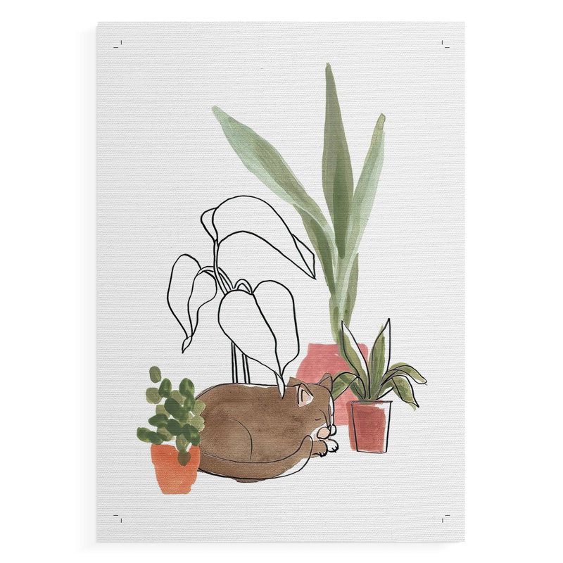 PurrfectPlants III - Impression sur toile seulement - NON-CADRE, H 18 po x l 12 po