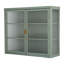 Armoire murale rétro à double porte en verre avec tablettes amovibles-1410867716