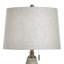 Lampe de table Poly - ivoire Delnice - abat-jour blanc
