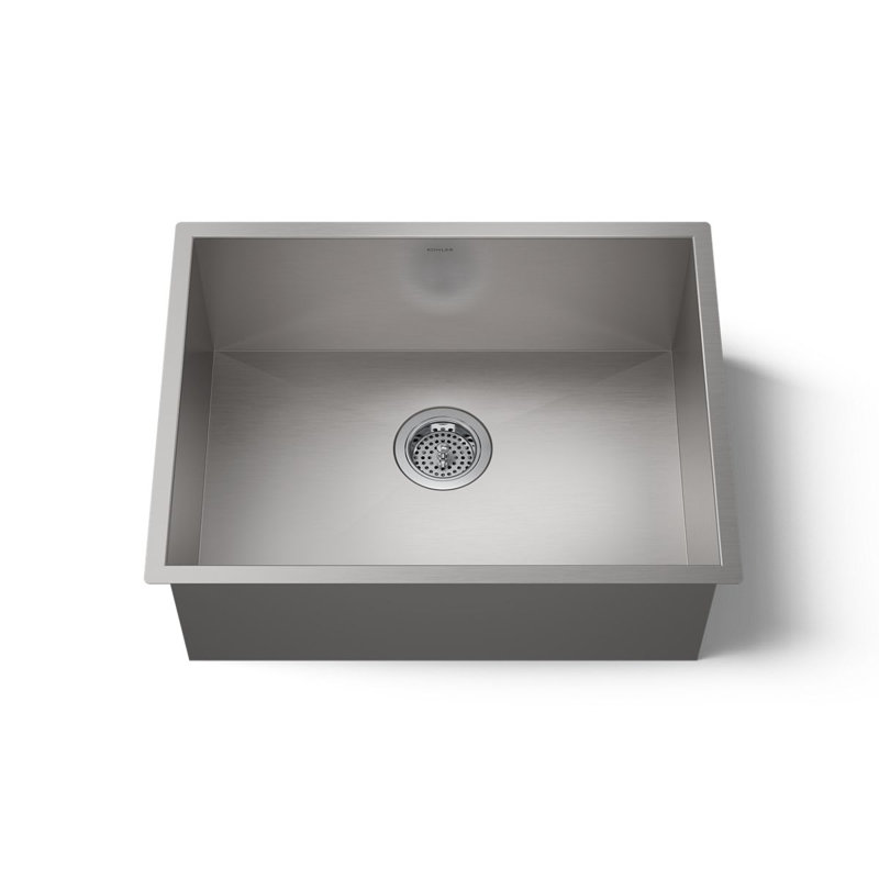 Évier de cuisine à simple cuve à montage sur le dessus / sous le comptoir avec trous de robinet L 25 po x l 22 po x 9-5 / 16 po Vault