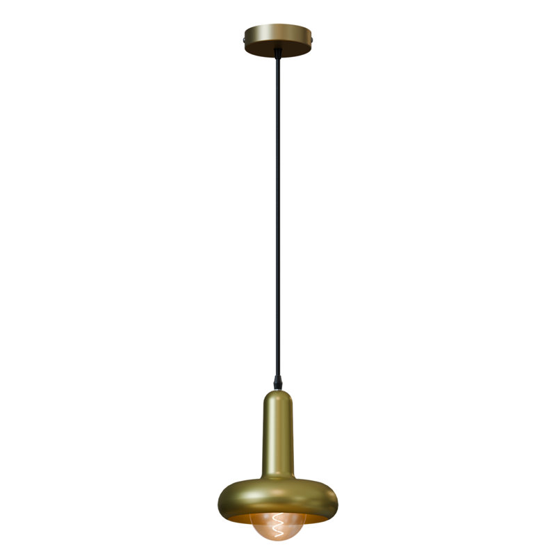 Crystol 1 - Light Dome Pendant, Yellow Brass