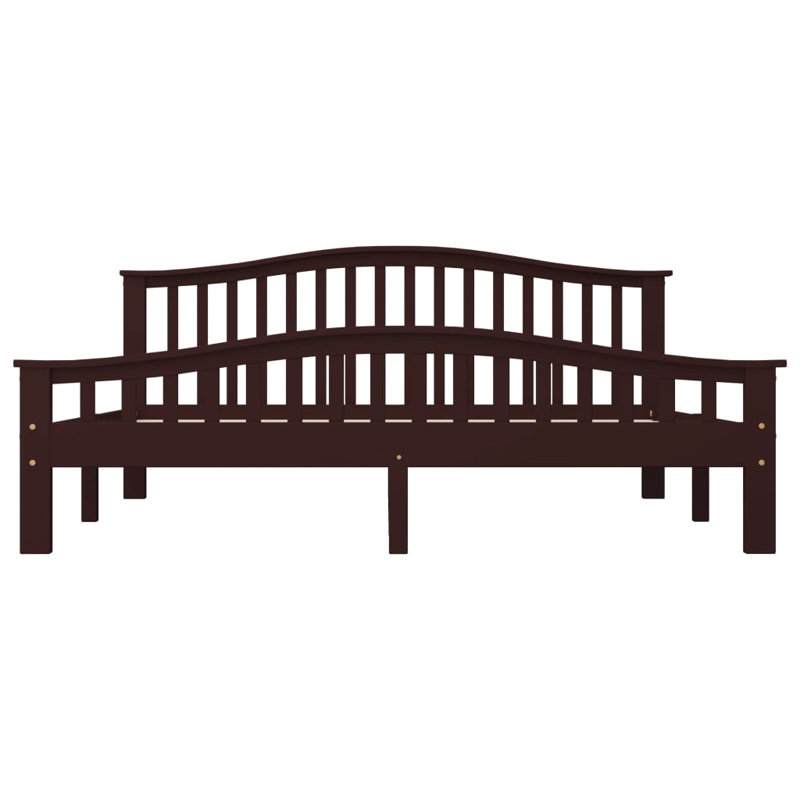 Hooten Solid Wood Bed, 140 x 200 cm, Dark Brown