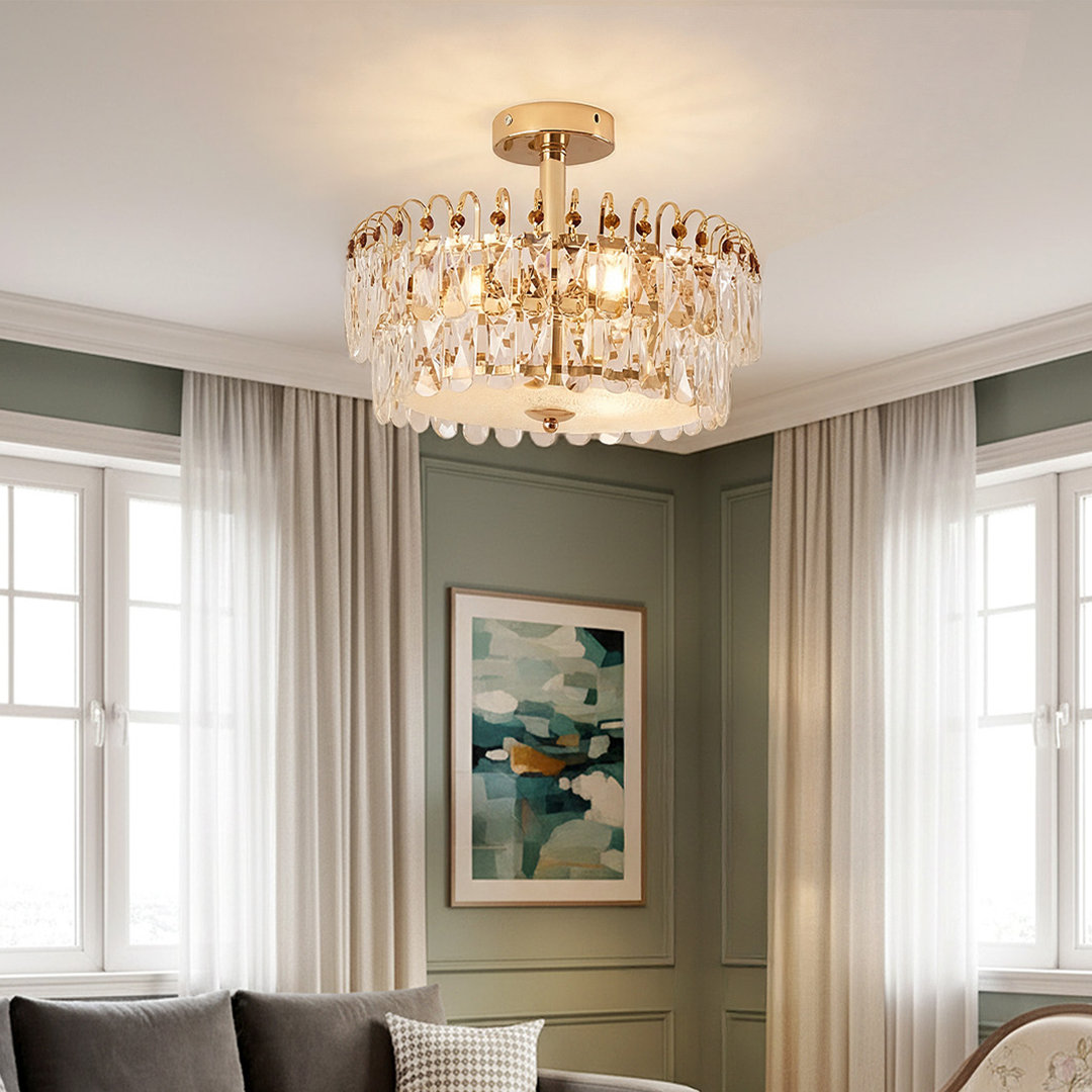 Crystal Semi Flush Mount