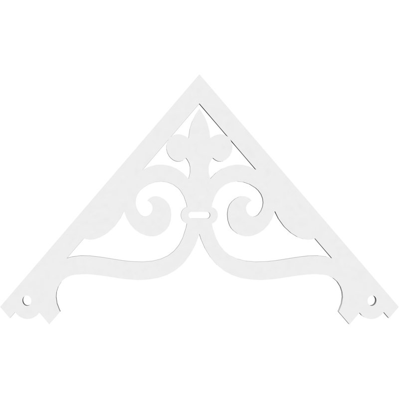 Pignon en PVC de qualité architecturale Finley, H 21 po x l 36 po x P 1 po, 14 / 12