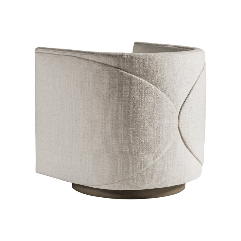 Artistica Upholstery Barrel Chair, Ivory Polyester Blend
