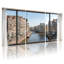 Ensemble de 3 impressions d'art sur toile, paysage urbain et paysage urbain, maisons de canal à Amsterdam-1406849237