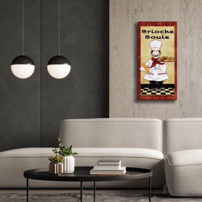 'Chefs 5pcs brioche Boule'  by Jean Plout Canvas Wall Art, 20" x 40"