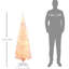 Arbre de Noël rose avec 160 lumières blanc chaud, 294 pointes floquées, 5 pi de hauteur, lumières ornementales de 59,1 po de hauteur et pointes pour