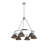 Felda 6 - Light Steel Dimmable Cone Chandelier-99998916-99998919