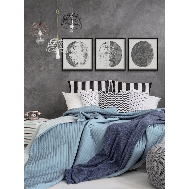 Callaway Magnificent Moon by Marmont Hill - 3 Piece Single Picture Frame Print Set, 45 cm H x 135 cm W