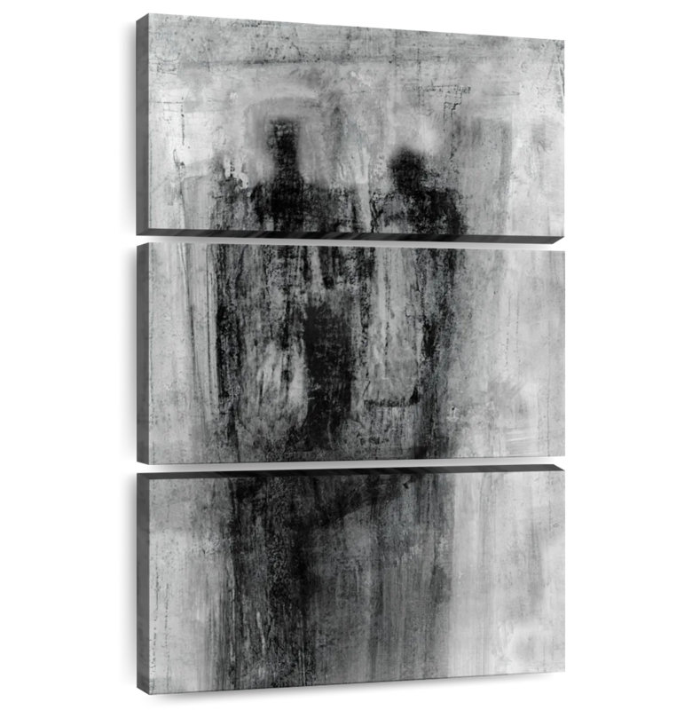 2 Figures Black And White, 38" H x 24" W