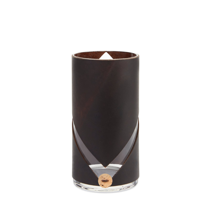 Handcrafted Glass Table Vase, Dark Chocolate