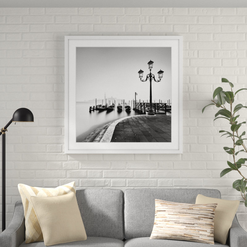 « venice 3 », reproduction d’art encadrée, H 12 po x l 12 po