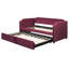 Twin Size Velvet Upholstered Daybed with Pop Up Trundle