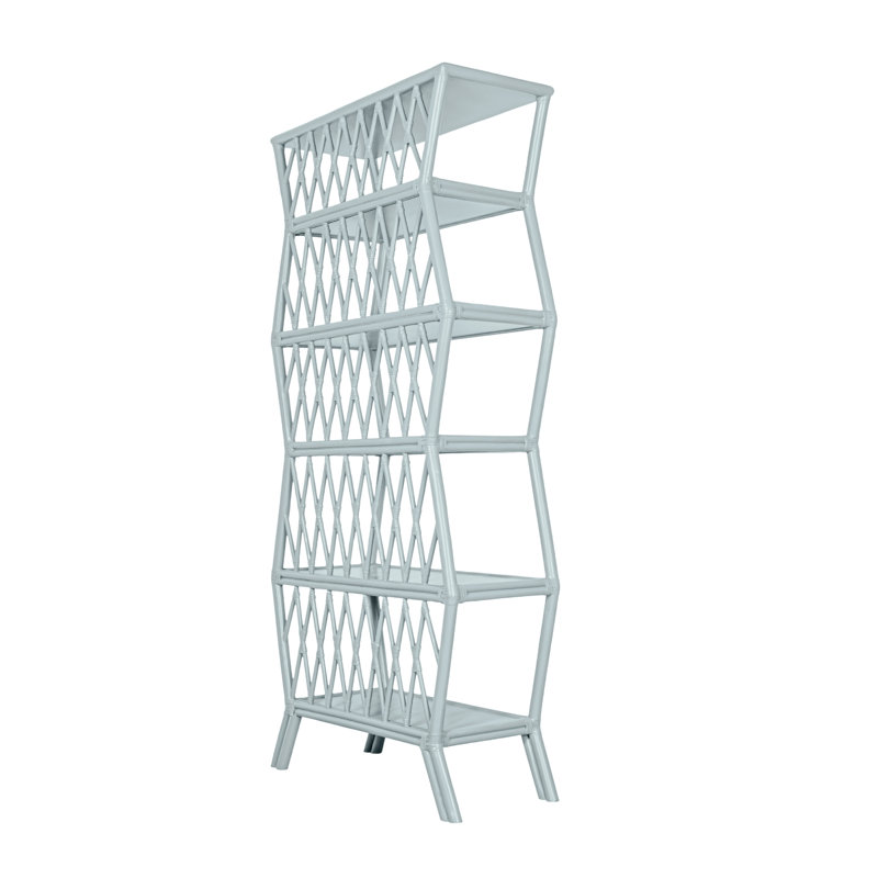 Newtown 80.5"H x 36"W Etagere Bookcase, Light Blue