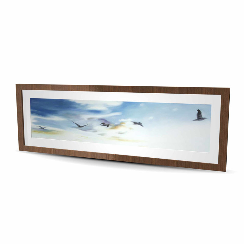 Birds in the Sky - Reproduction matte encadrée pour la décoration intérieure