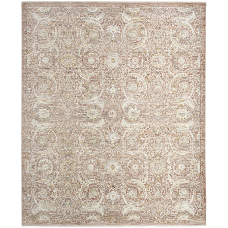 Reuland 5'3" x 7'10" Brick Vintage Indoor Rug, Brick, Rectangle 5'3" x 7'10"