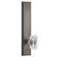 Grandeur Carré Tall Plate Passage with Baguette Clear Crystal Door Knob-2102641777-2102641785