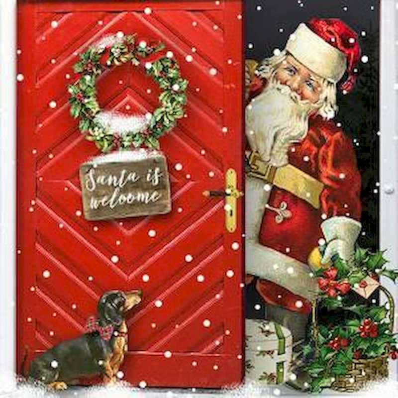 Serviettes jetables en papier Santa Is Welcome