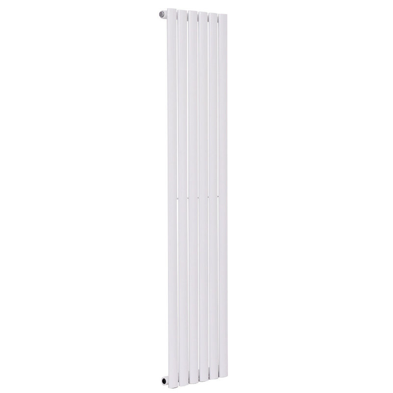 Beatrix Vertical Designer Radiator, 160cm H x 36cm W x 6cm D, White