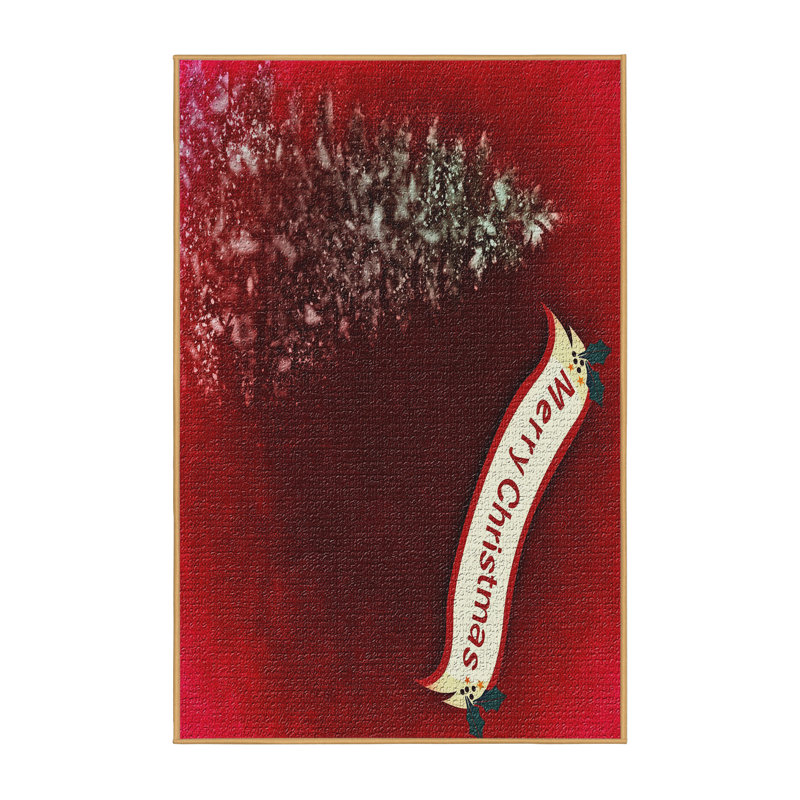 Tapis de noël zone rouge, Rectangle 2 pi x 4 pi