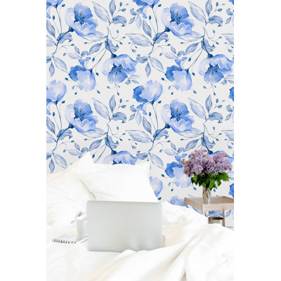 Poppy Flowers Background Paintable Wall Mural