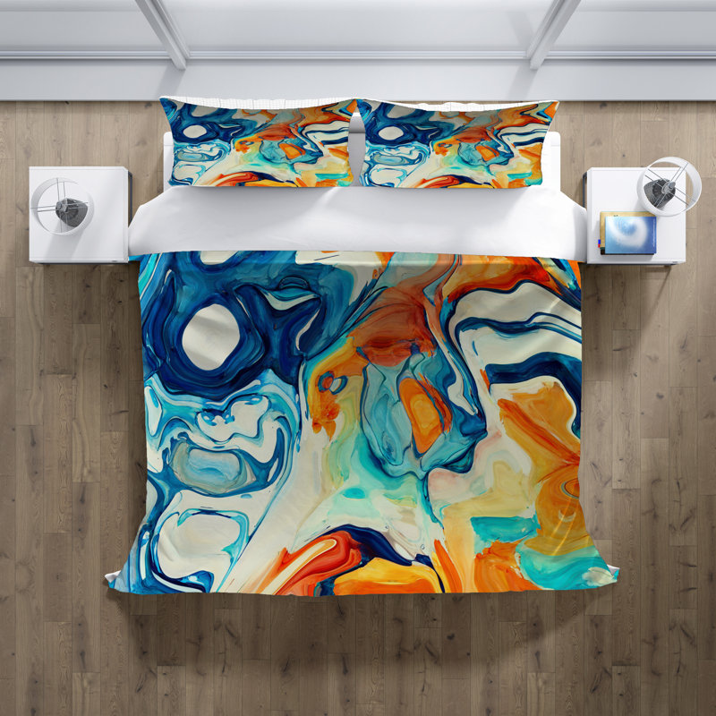 Abstract Duvet Cover, King Duvet Cover + 2 King Shams