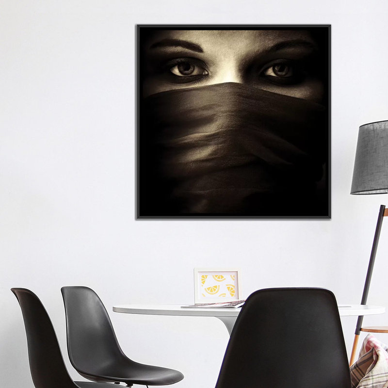 " Covered " by PhotoINC Studio, 18" H x 18" W x 1.5" D, Black Framed Canvas, No Mat