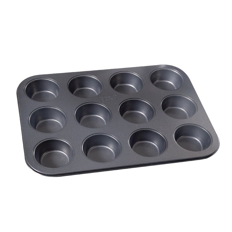  CHEFMADE 12 Cups Muffin Pan Set, 2 Packs Bakeware Non