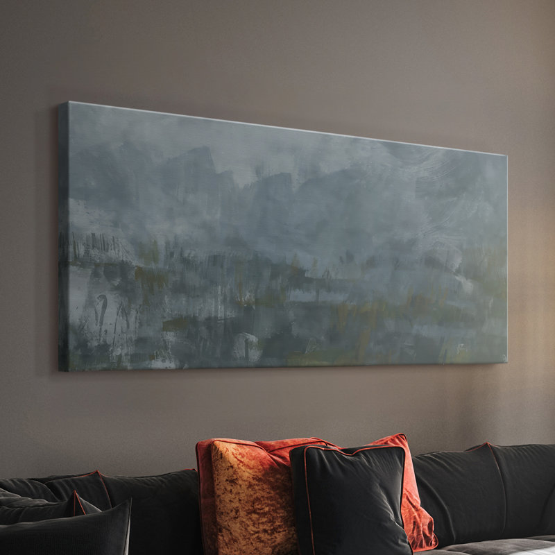 Night Mist I - Toile tendue avec châssis - Prêt à accrocher, H 24 po x l 48 po