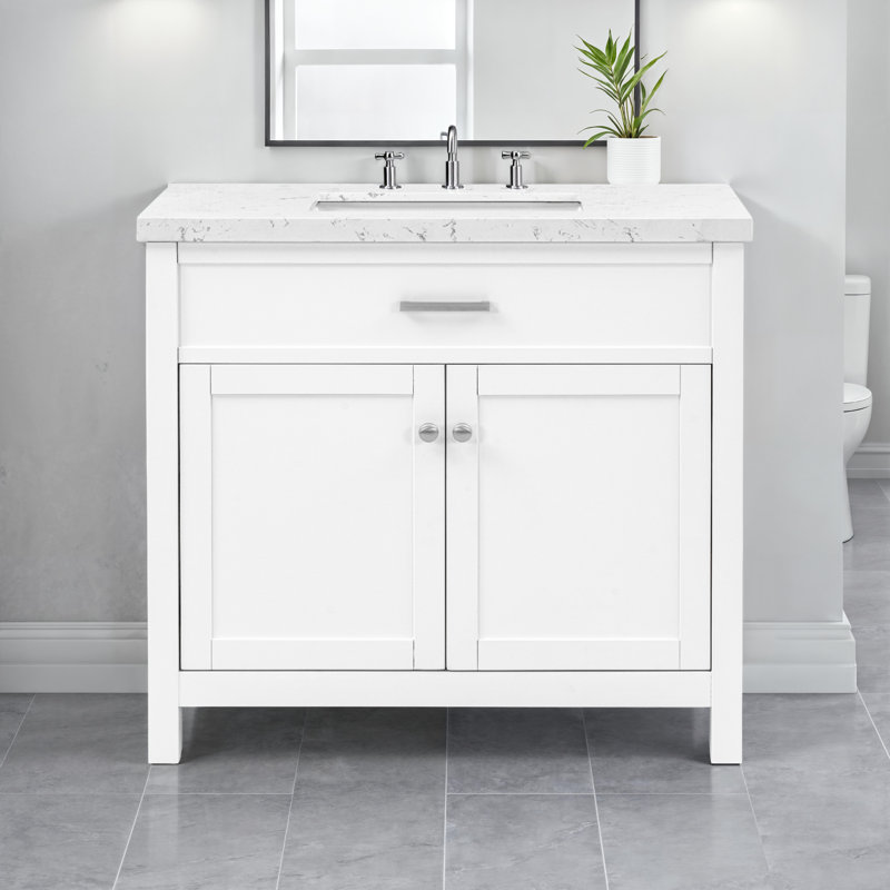 Roseville 37'' Stone Top Bathroom Vanity