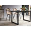 Table de salle à manger carrée extensible avec pieds en métal, conception moderne peu encombrante pour le salon et la cuisine, longueur réglable pour plus de polyvalence-859470913