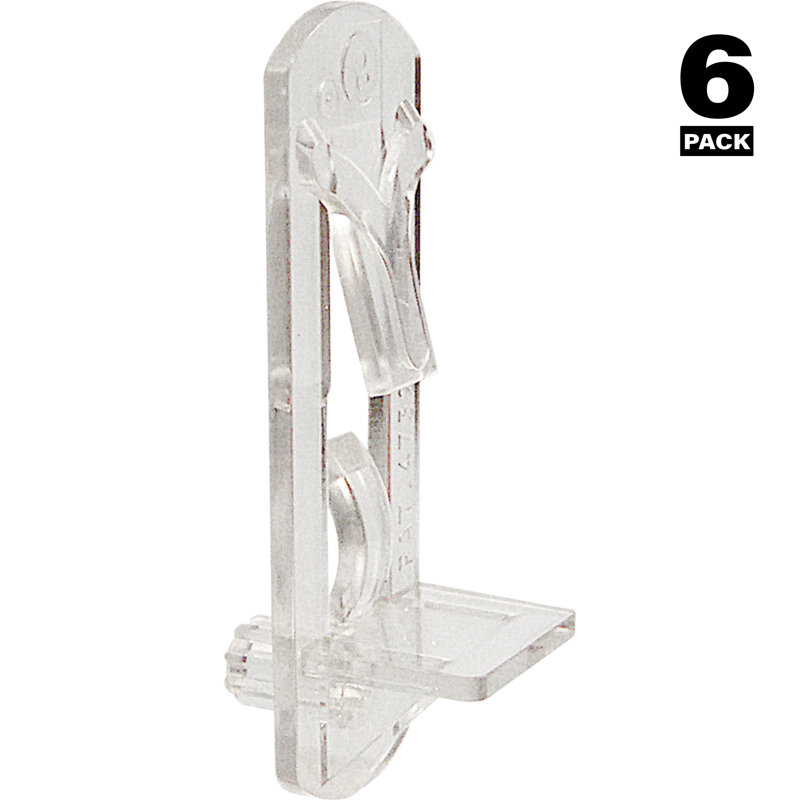 Prime-Line Self-Locking Shelf Support Pegs, Plastic, 5.4' H x 3.8' W