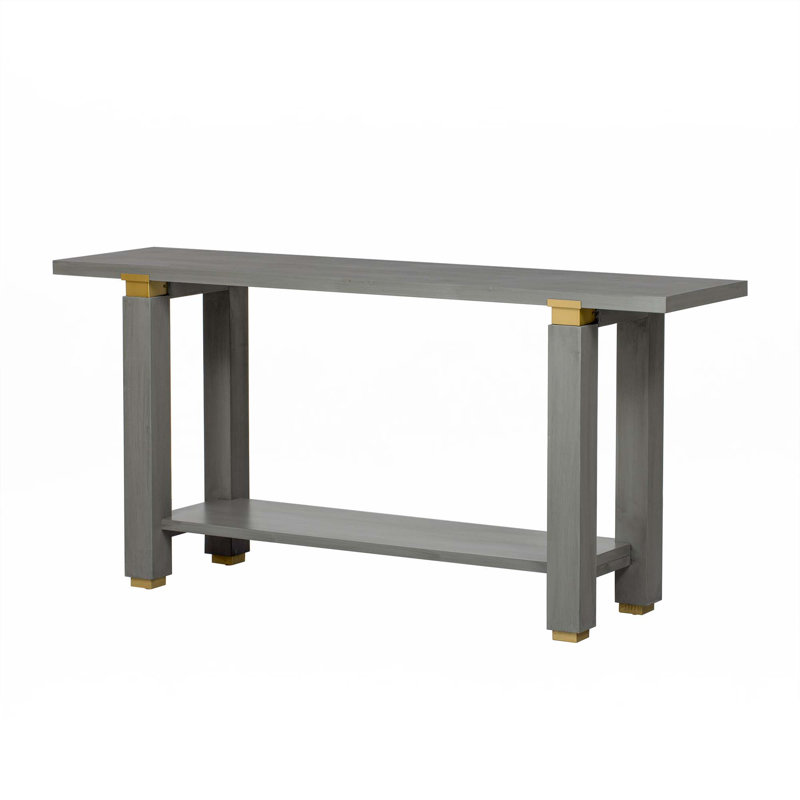 62.9" Modern Minimalist Console Table, Gray
