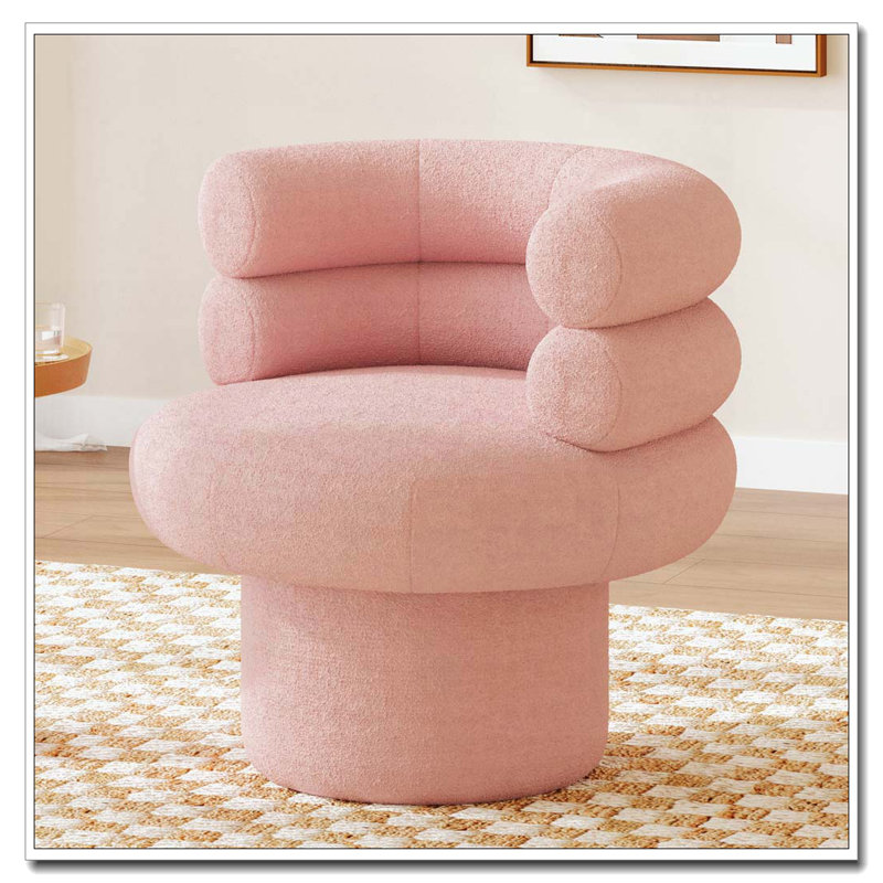 Fauteuil d'appoint pivotant à 360 °, Rose