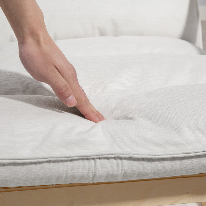 Fauteuil d'appoint moderne Birch, Crème, crème