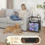 Table de chevet 2 tiroirs avec station de charge, table de chevet pour chambre avec ports USB, tablette ouverte noir