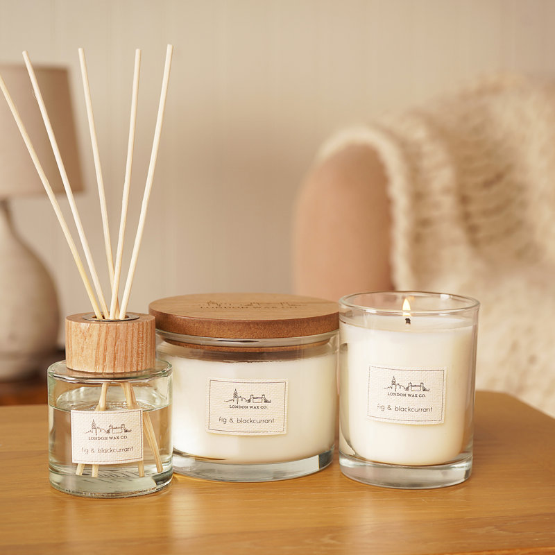 Scented Jar Candle with Glass Holder