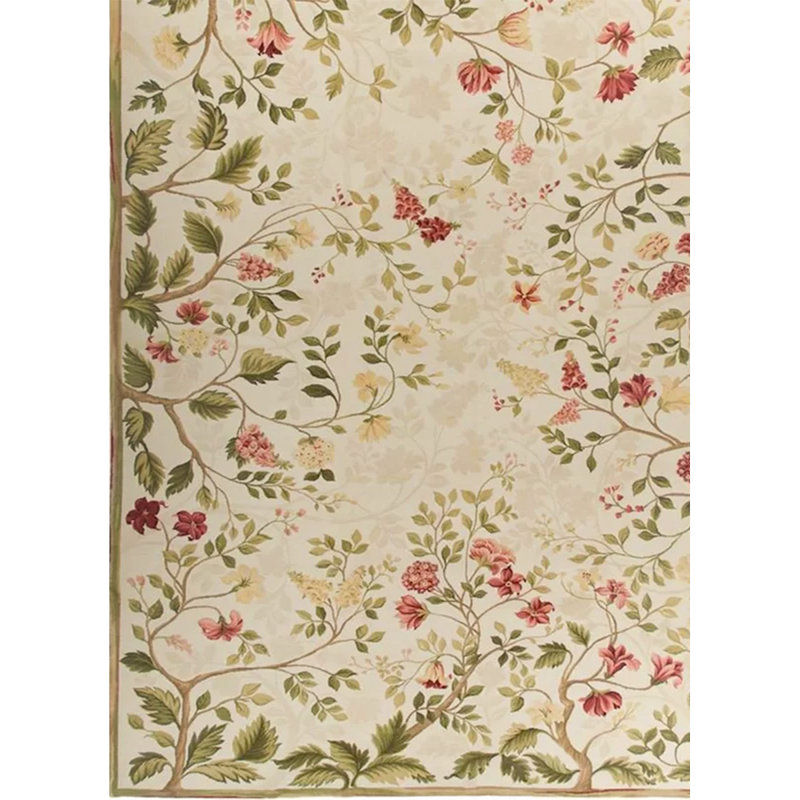 Milano Savonile Azm Wool Floral Area Rug, Rectangle 11'2" x 15'8"