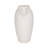 Textured Table Vase Jar With Two Handles for Home Decor - Ceramic Tall Flower Vase for Tabletops and Living Room Accent - White-695959183