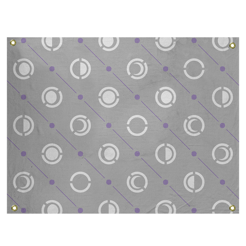 Tapisserie, H 26 po x l 36 po, Gris / blanc / mauve