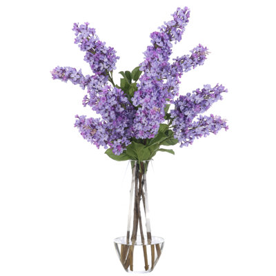 Lilac, Lavender, Glass Vase, 19wx19dx30h