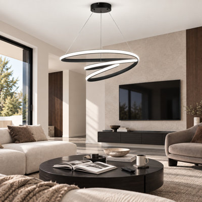 Luminaire suspendu à DEL 1 lumière à intensité variable unique